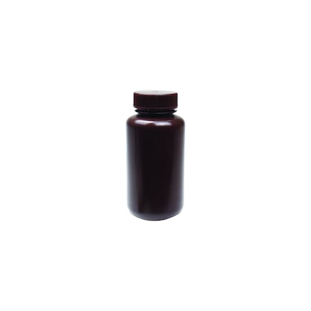 Reagent Bottle - Wide Mouth - 250 Ml, Amber, HDPE, 12PK